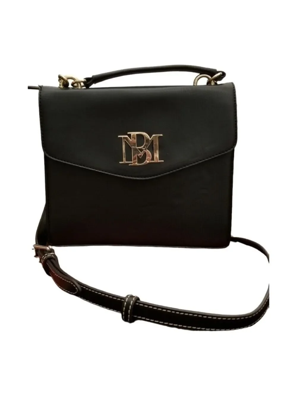 Badgley Mischka Black Leather Bag Sz Medium NWOT
